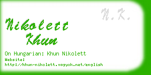 nikolett khun business card